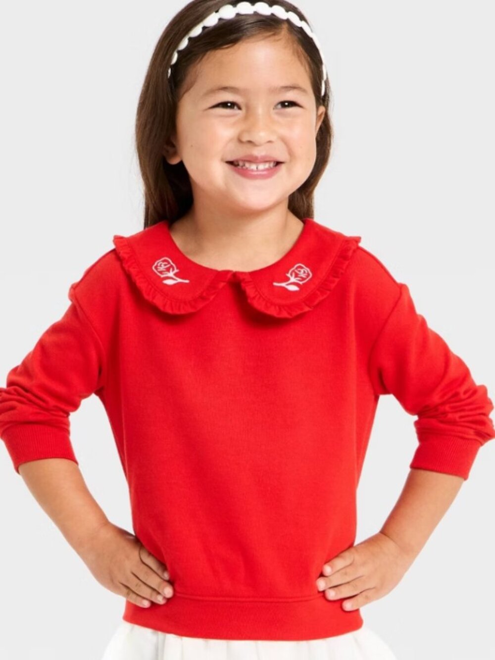 Toddler Girls' French Terry Rose Collar Polo Shirt - Cat & Jack™